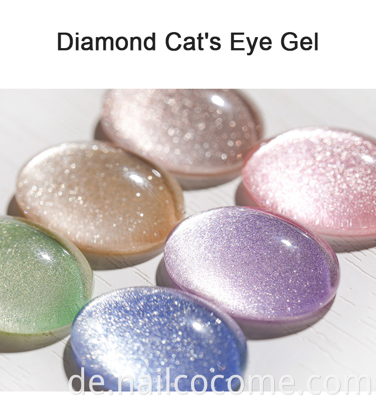 Nagellackkatze Auge für Nagelkunst Diamant Katze Eye UV Gel Polish einweichen